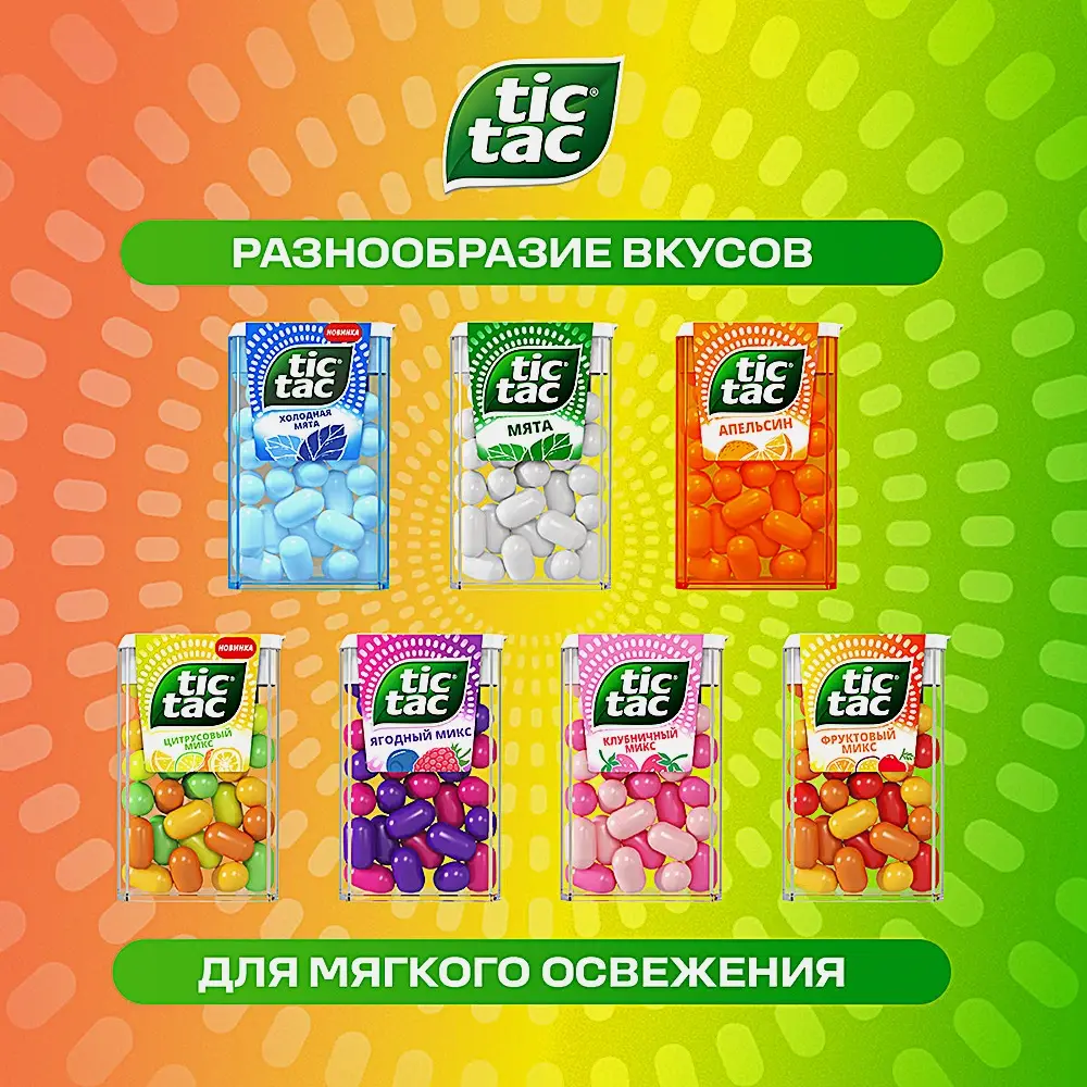 Драже освежающее Мята Tic Tac 16г