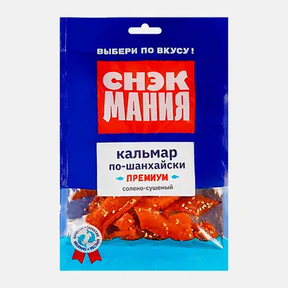 Кальмар По-шанхайски сушено-вяленый Снэкмания 40г