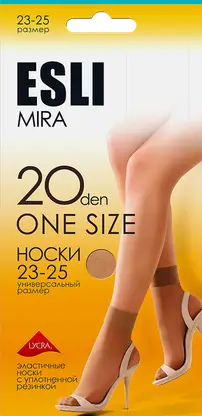 Носки женские Esli Mira 20 черные р.23-26