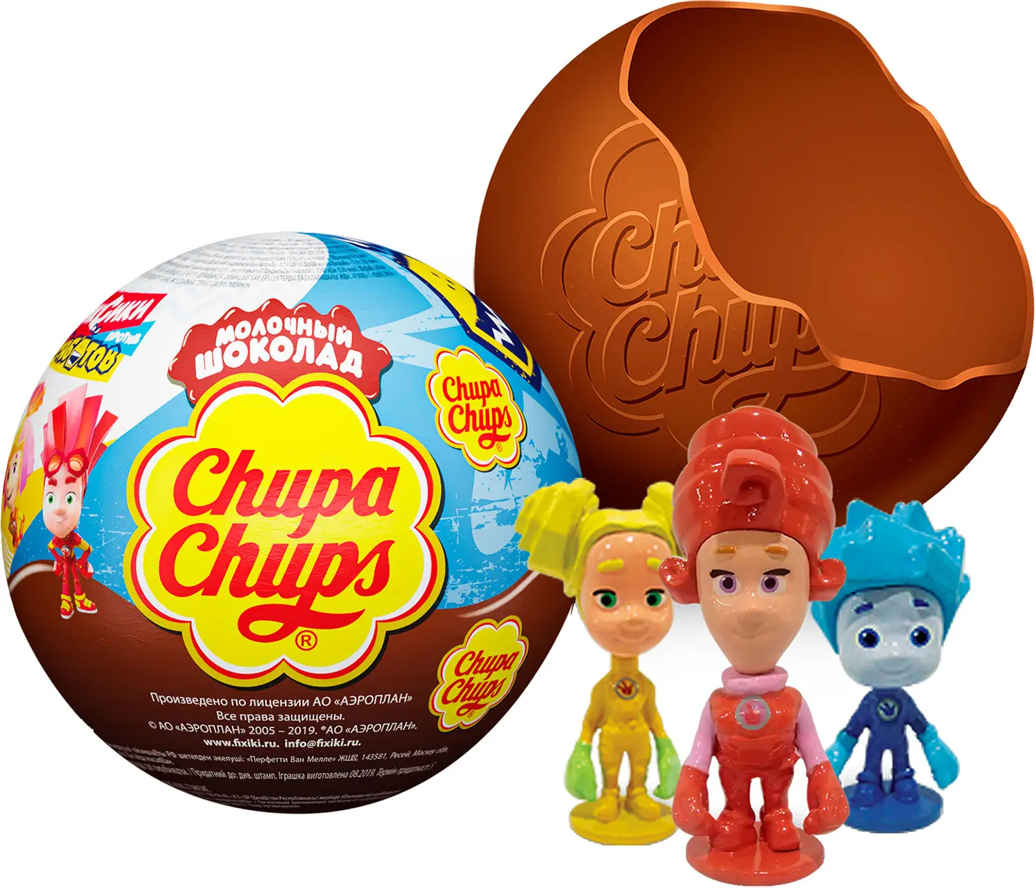 Изображение товара Шоколадный шар с игрушкой-сюрпризом Chupa Chups 20 г ассорти
