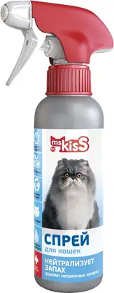 Изображение товара Спрей для кошек Ms Kiss Нейтрализатор запаха 200мл Изображение товара Спрей для кошек Ms Kiss Нейтрализатор запаха 200мл