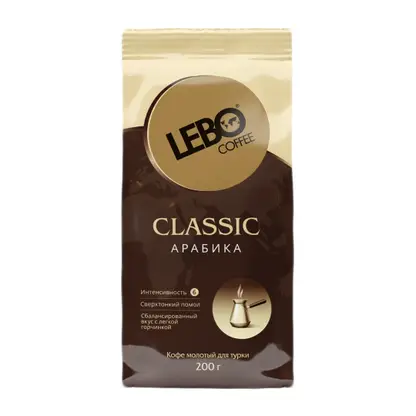 Изображение товара Кофе молотый Lebo Classic арабика для турки 200г