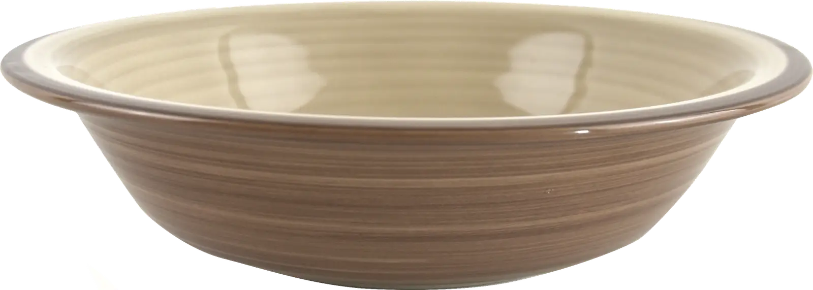 Тарелка суповая бежевая керамика 21.3см