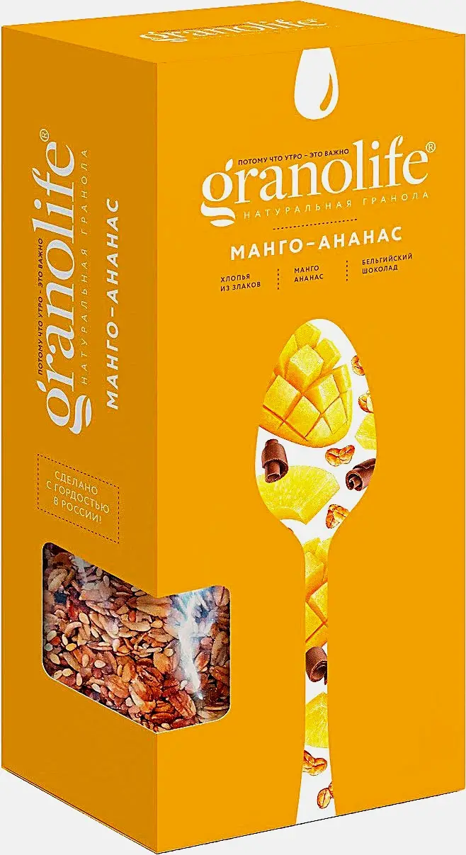 Гранола Granolife Манго ананас 200г Гранола Granolife Манго ананас 200г
