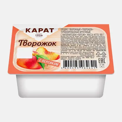 Продукт творожный Карат Персик 9% 100г