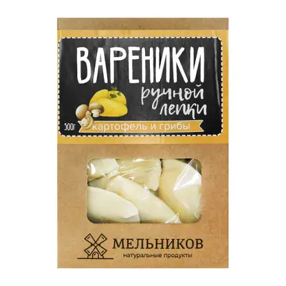 Изображение товара Вареники Мельников картофель и грибы 500г