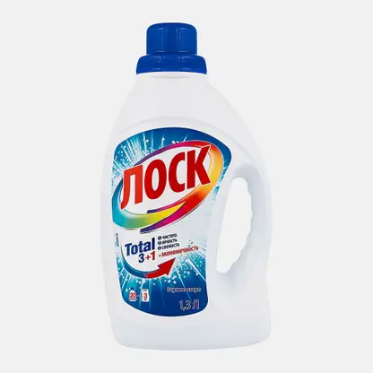 Гель для стирки Лоск Горное озеро для белого жидкий порошок 20 стирок 1.3л