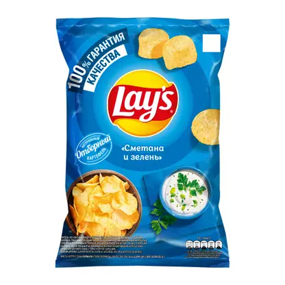 Изображение товара Чипсы Lays Сметана и зелень 140г