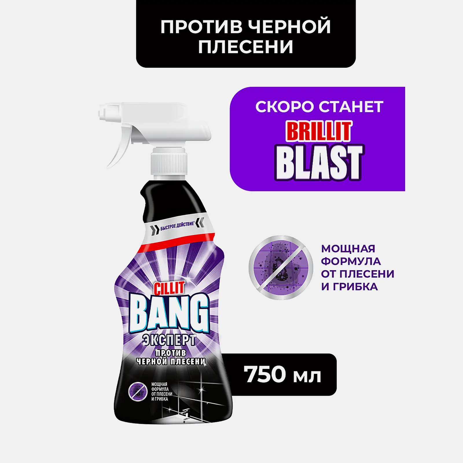 Средство чистящее Cillit Bang Удаление черной плесени 750мл