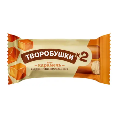 Изображение товара Сырок творожный глазированный со вкусом карамели Творобушки 23% 45г