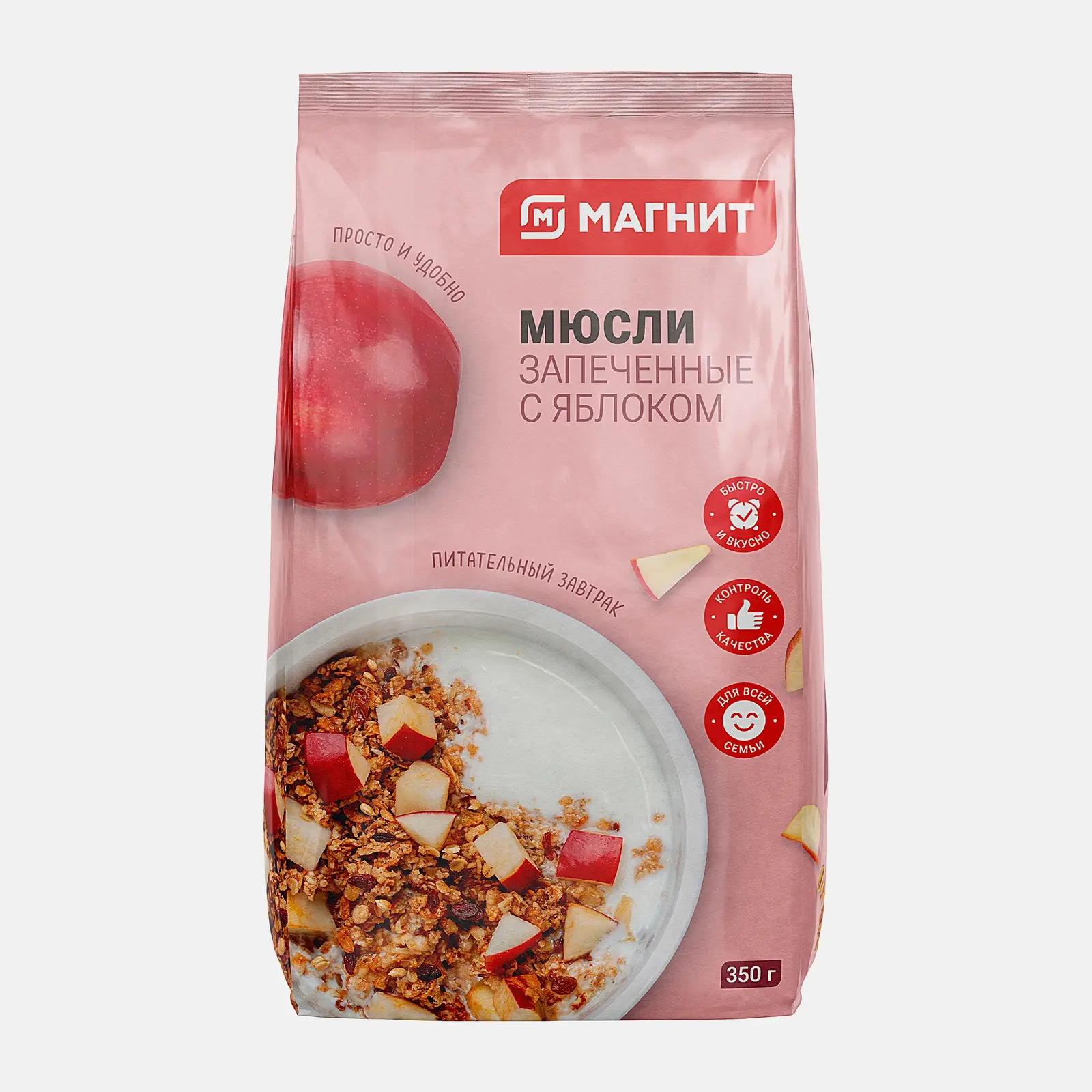 Изображение товара Мюсли Магнит запеченные с яблоком 350г - полезный завтрак и перекус