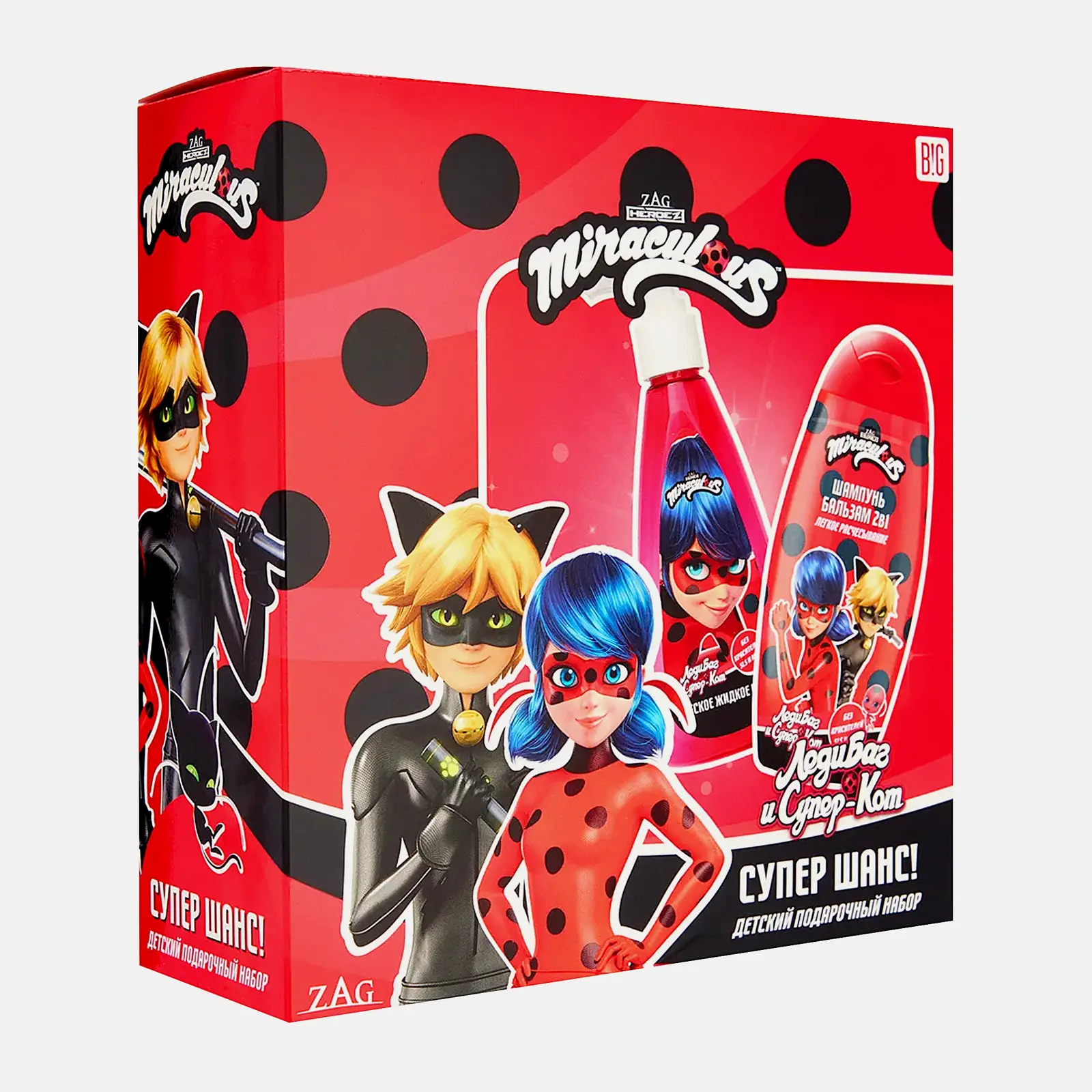 Подарочный набор Леди Баг и Супер Кот Шампунь 2в1 300мл+Жидкое мыло 200мл в ассортименте