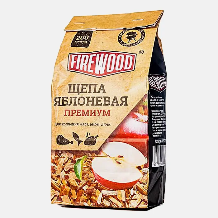 Щепа для копчения Депо Firewood Яблоня 200г