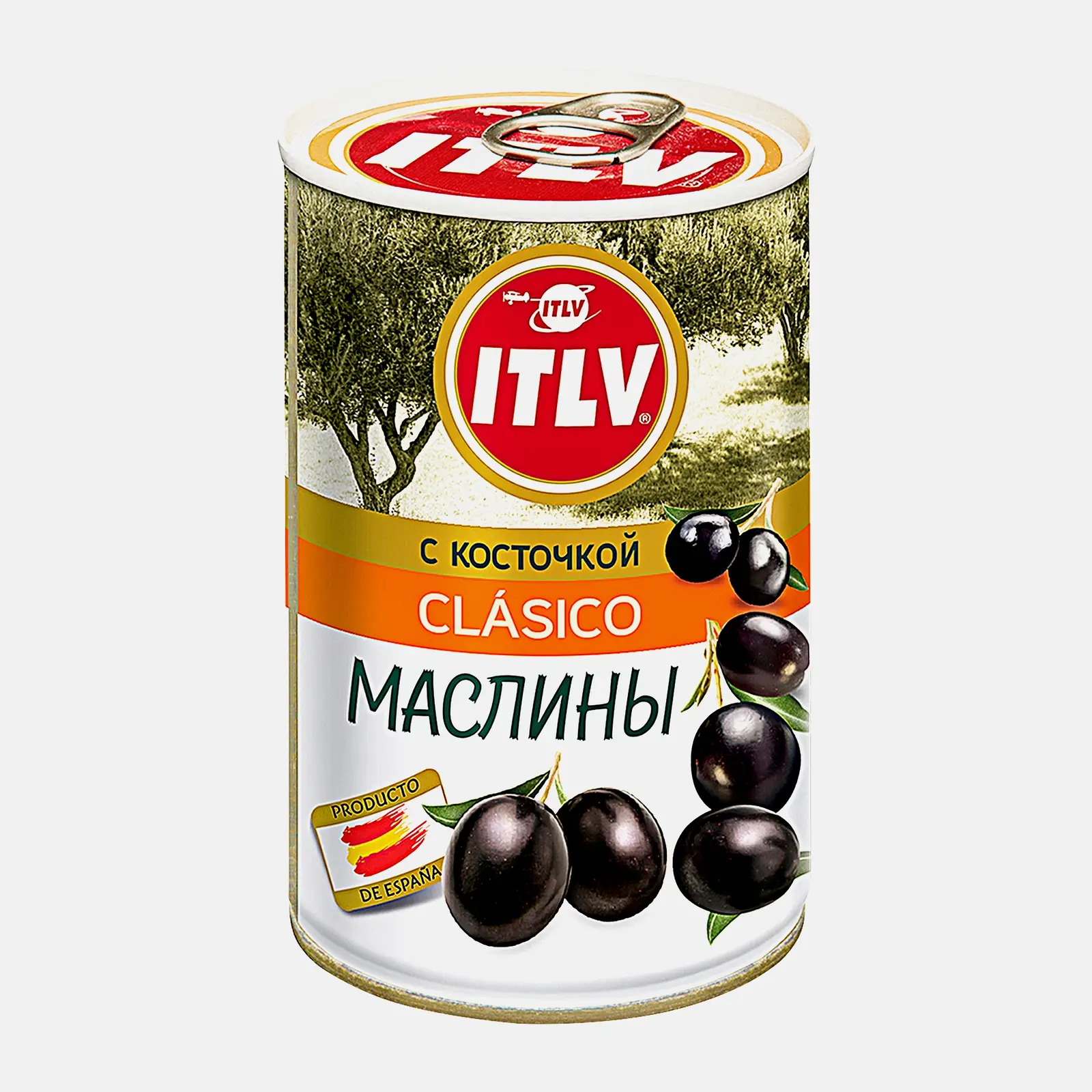 Маслины Itlv Clasico с косточкой 280г