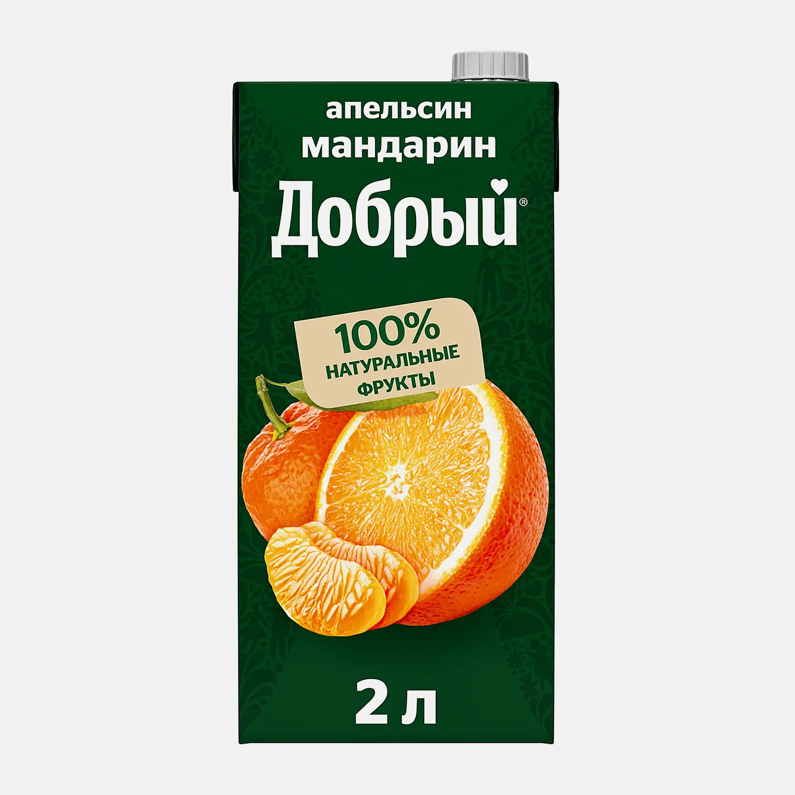 Изображение товара Нектар Добрый мандарин-апельсин 2л - цитрусовый натуральный напиток