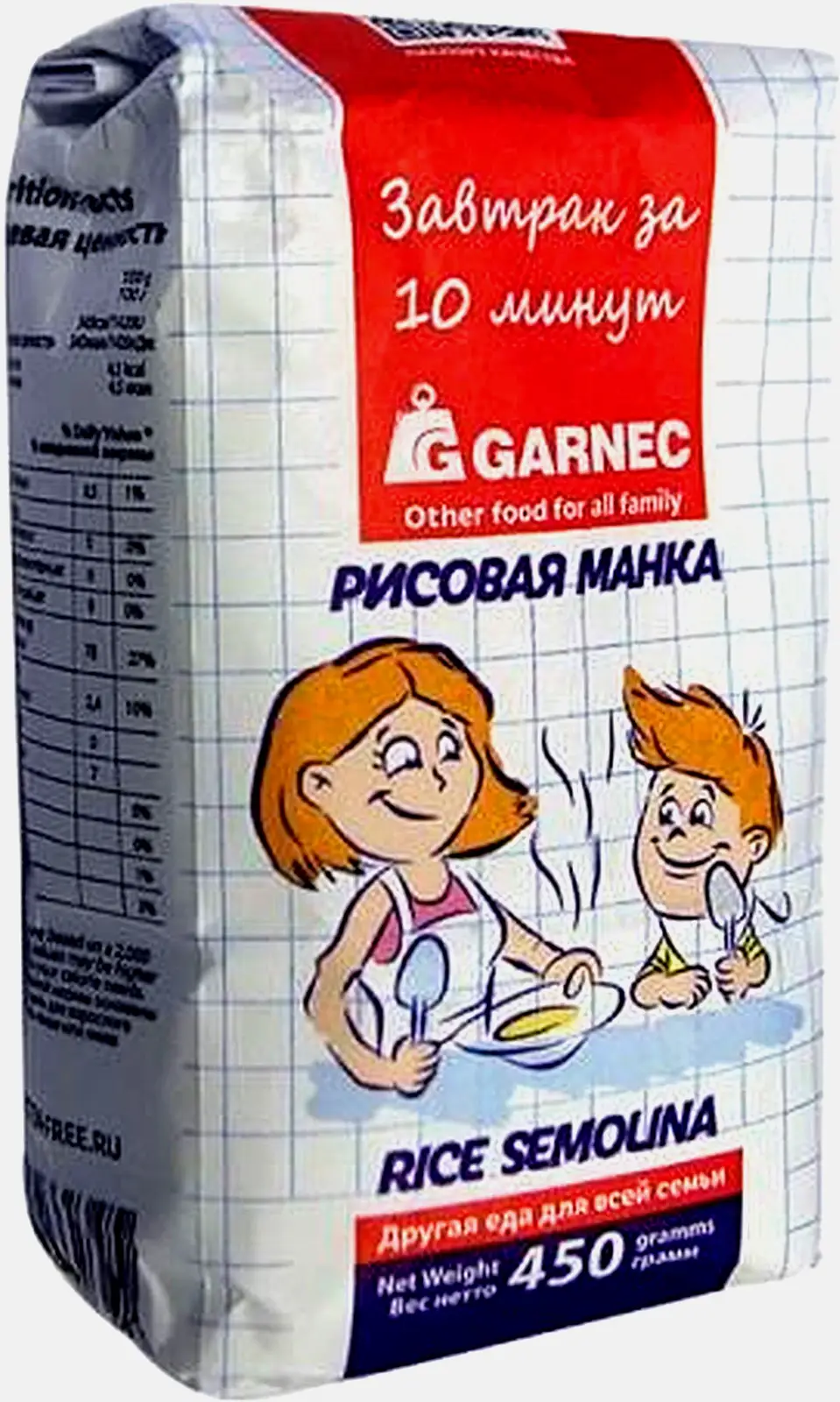 Рисовая манка Garnec без глютена 450г