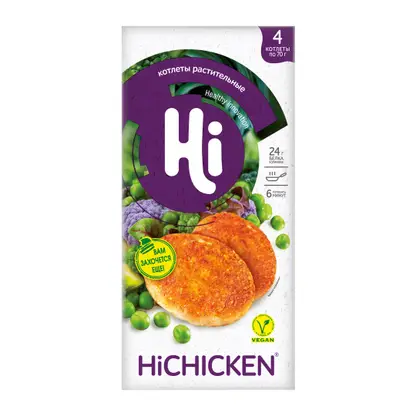 Изображение товара Котлеты Hi Hichicken растительные со вкусом курицы 280г