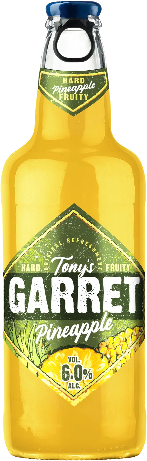 Изображение товара Пивной напиток Tonys Garret Hard Pineapple пастеризованный 6% 400мл