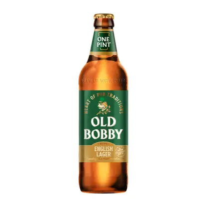 Пиво Old Bobby Лагер светлое фильтрованное пастеризованное 4.6% 568мл