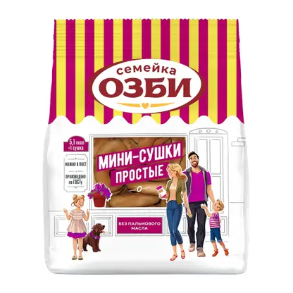 Изображение товара Мини-сушки простые Семейка Озби 150г