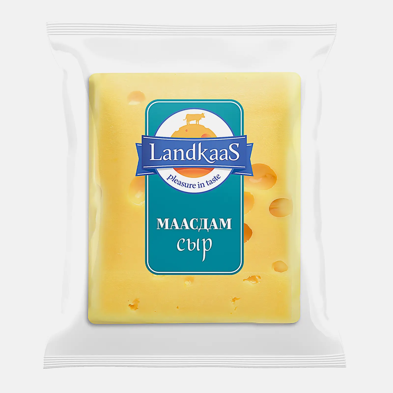 Изображение товара Сыр полутвердый Landkaas Маасдам 45% 0.25 кг натуральный и свежий