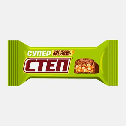 Конфеты Super Step с шоколадной нугой и лесным орехом с арахисом и фундуком