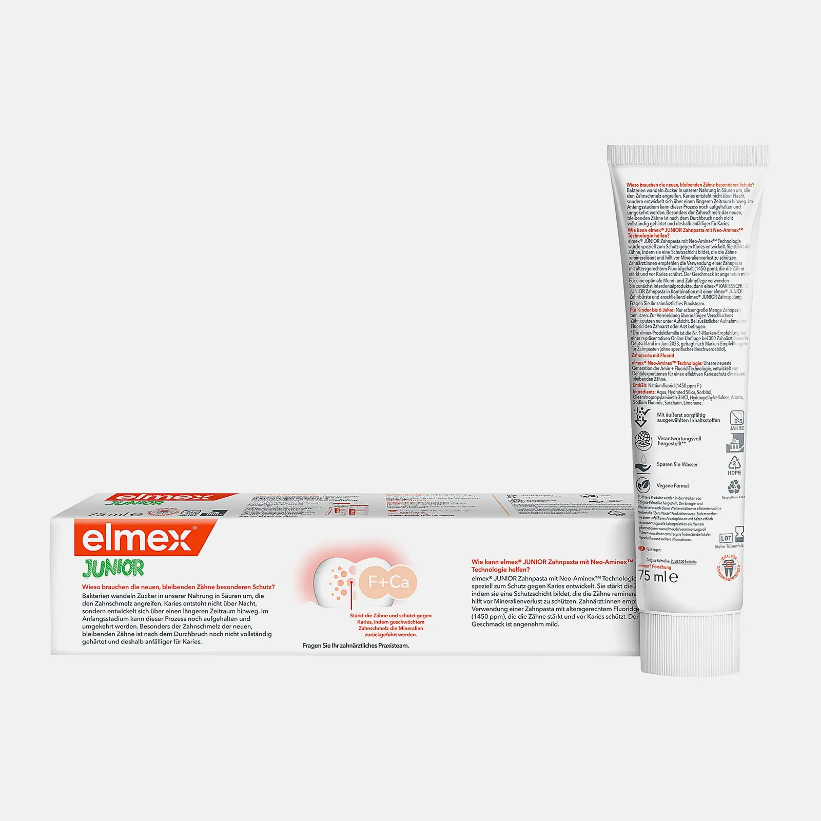 Зубная паста Elmex Junior детская 6-12 лет 75мл