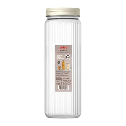 Изображение товара Банка квадратная рельефная Phibo 2л