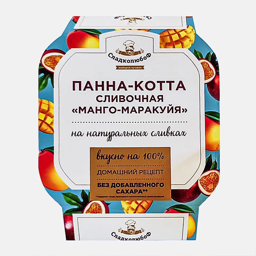 Изображение товара Панна-котта сливочная Манго-маракуйя Сладколюбоф 150г