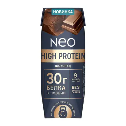 Изображение товара Молочный коктейль шоколадный Neo High Protein 260г