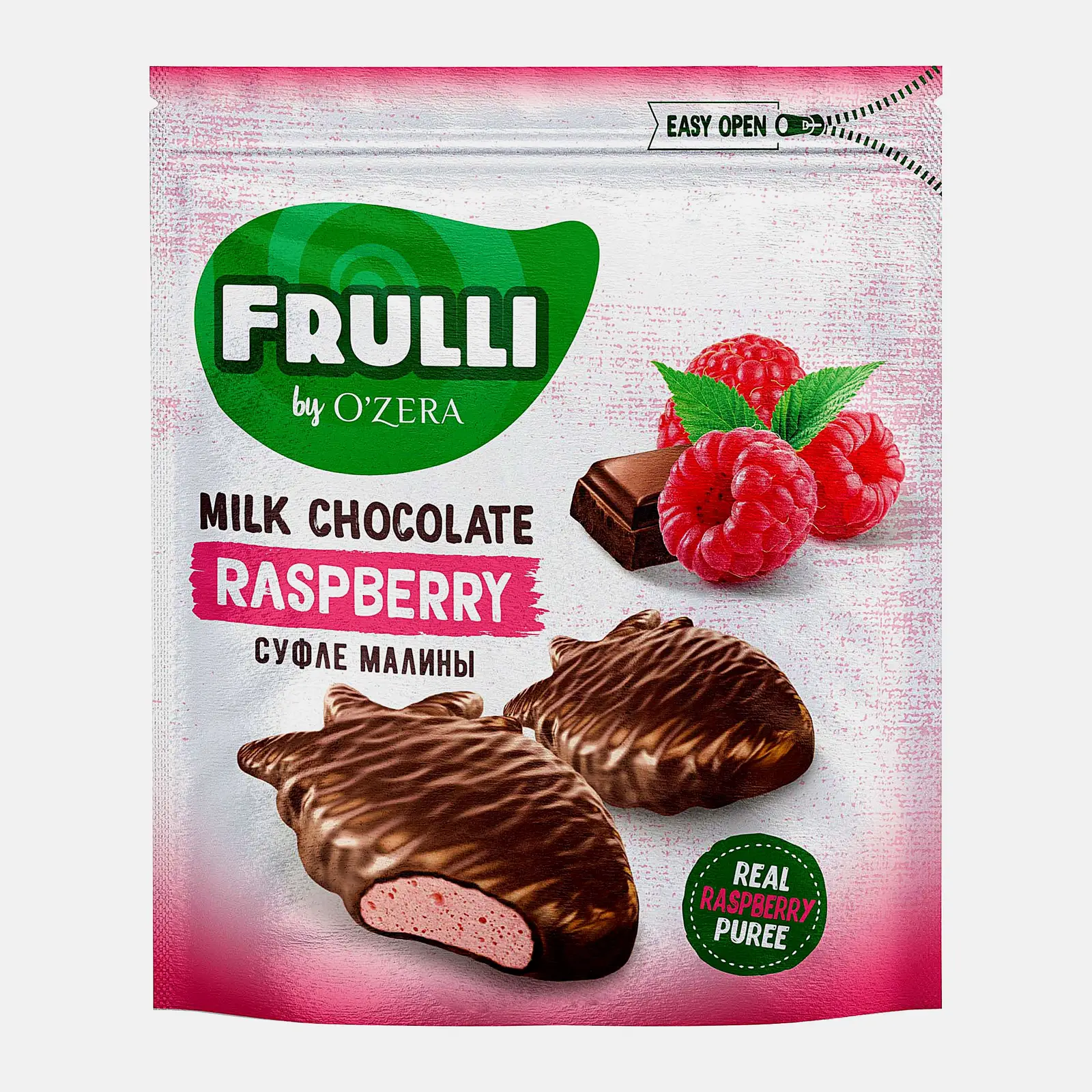 Изображение товара Шоколадные суфле конфеты Малина Ozera 125г с натуральным вкусом