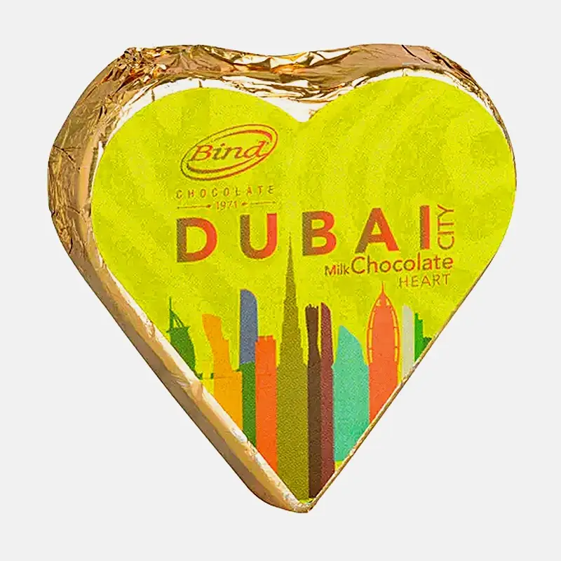 Изображение товара Шоколад в форме сердца Bind 25г молочный с начинкой фисташки кадаиф