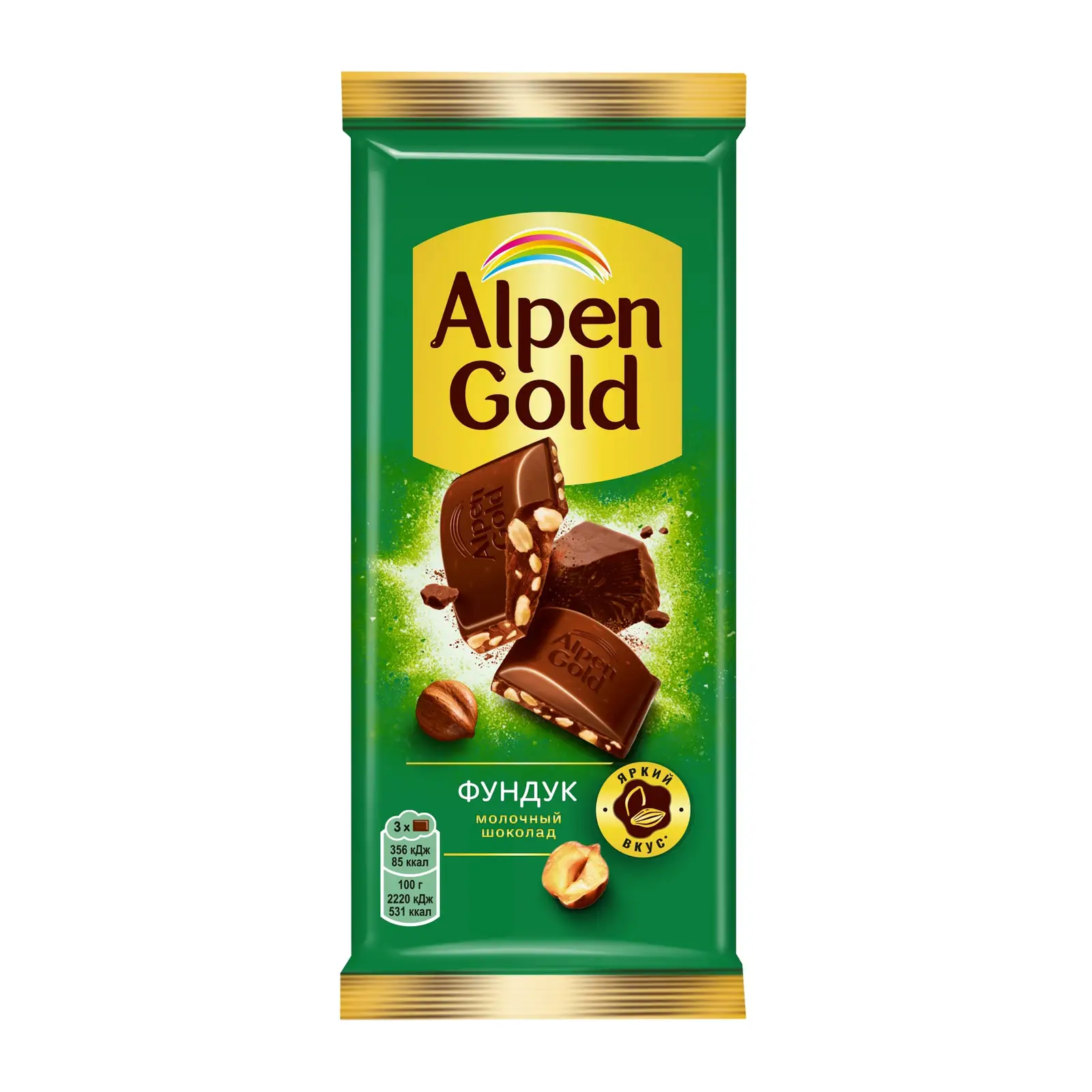 Шоколад Alpen Gold молочный Фундук 80г/85г — в каталоге на сайте сети  Магнит | Краснодар