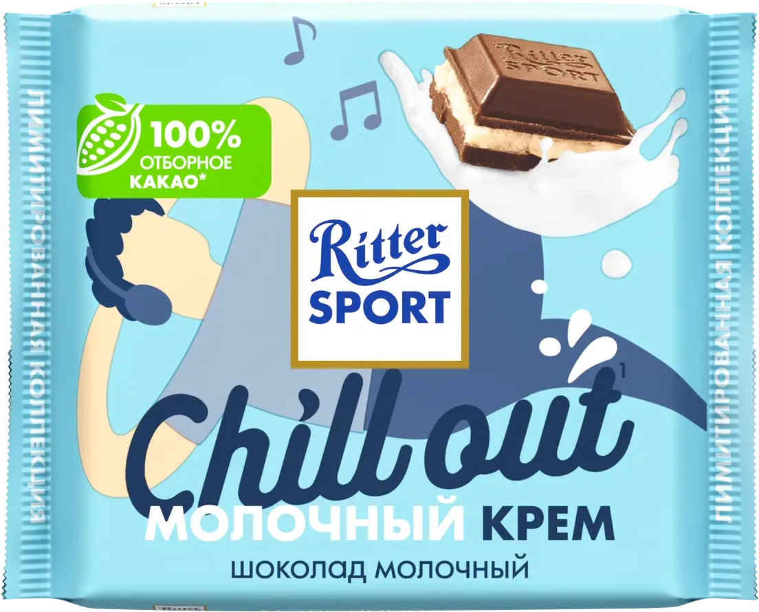 Изображение товара Шоколад молочный Ritter Sport с молоком и ванилью 100г