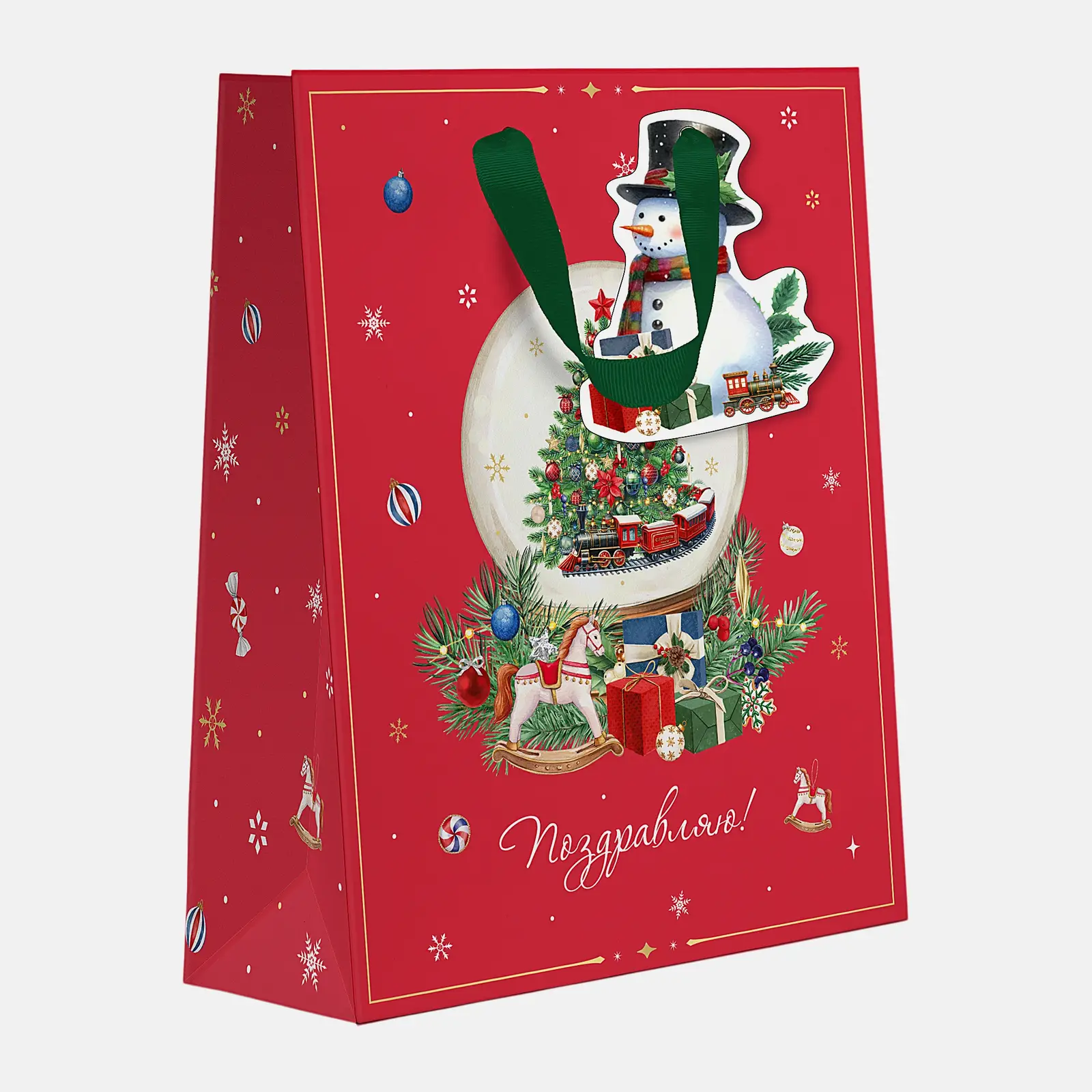 Подарочный пакет New Years Joy Сити Хоум Трейд 22.7*18*10см в ассортименте - фото 2