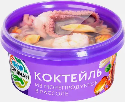 Коктейль Меридиан из морепродуктов в рассоле 180г