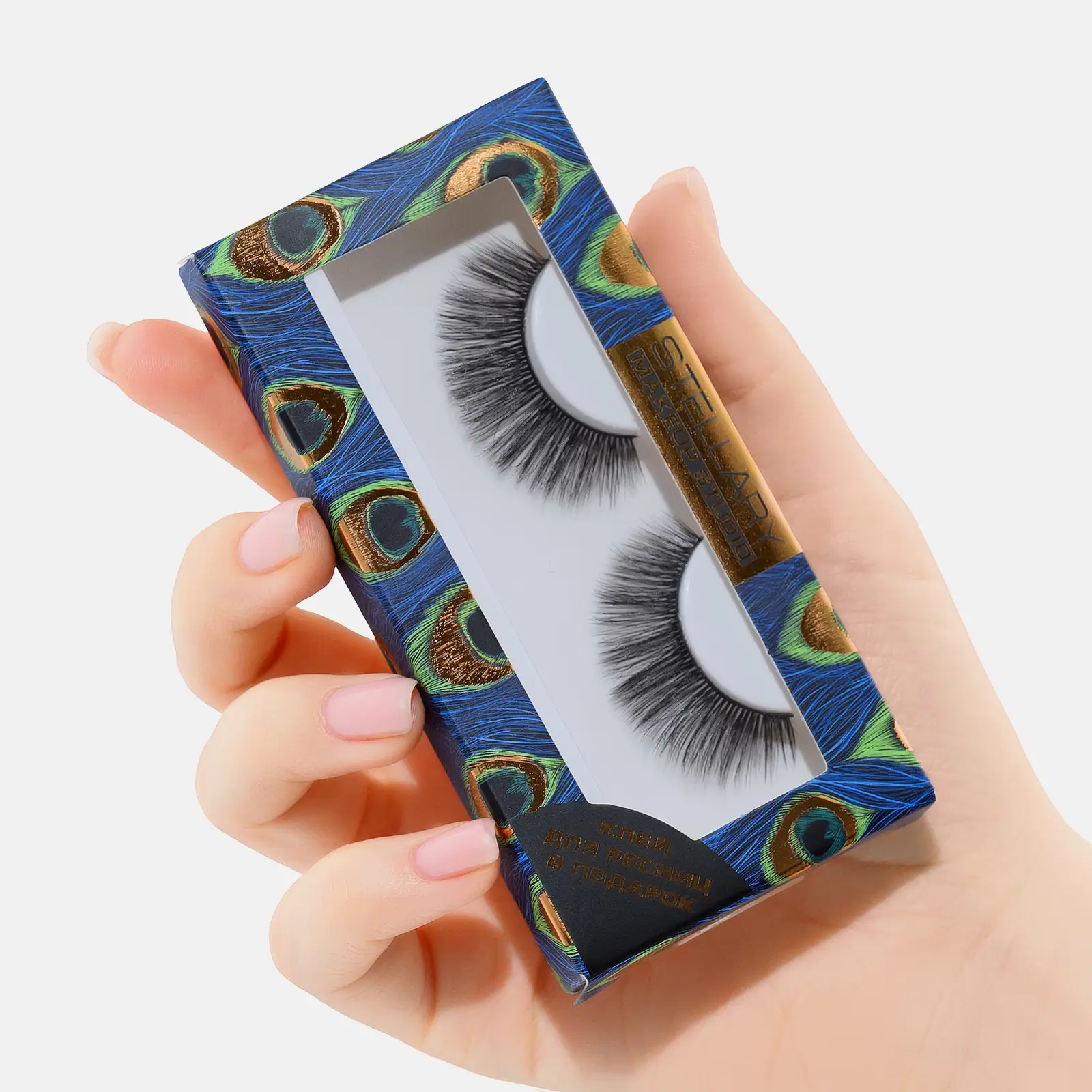 Накладные ресницы с клеем Stellary