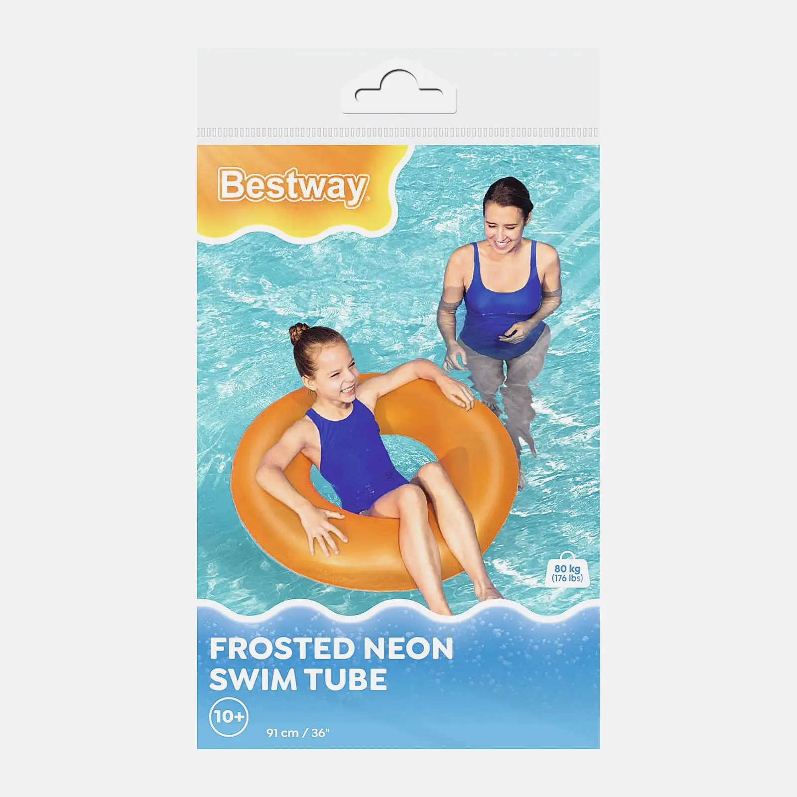 Однотонный круг для плавания Bestway 91см в ассортименте