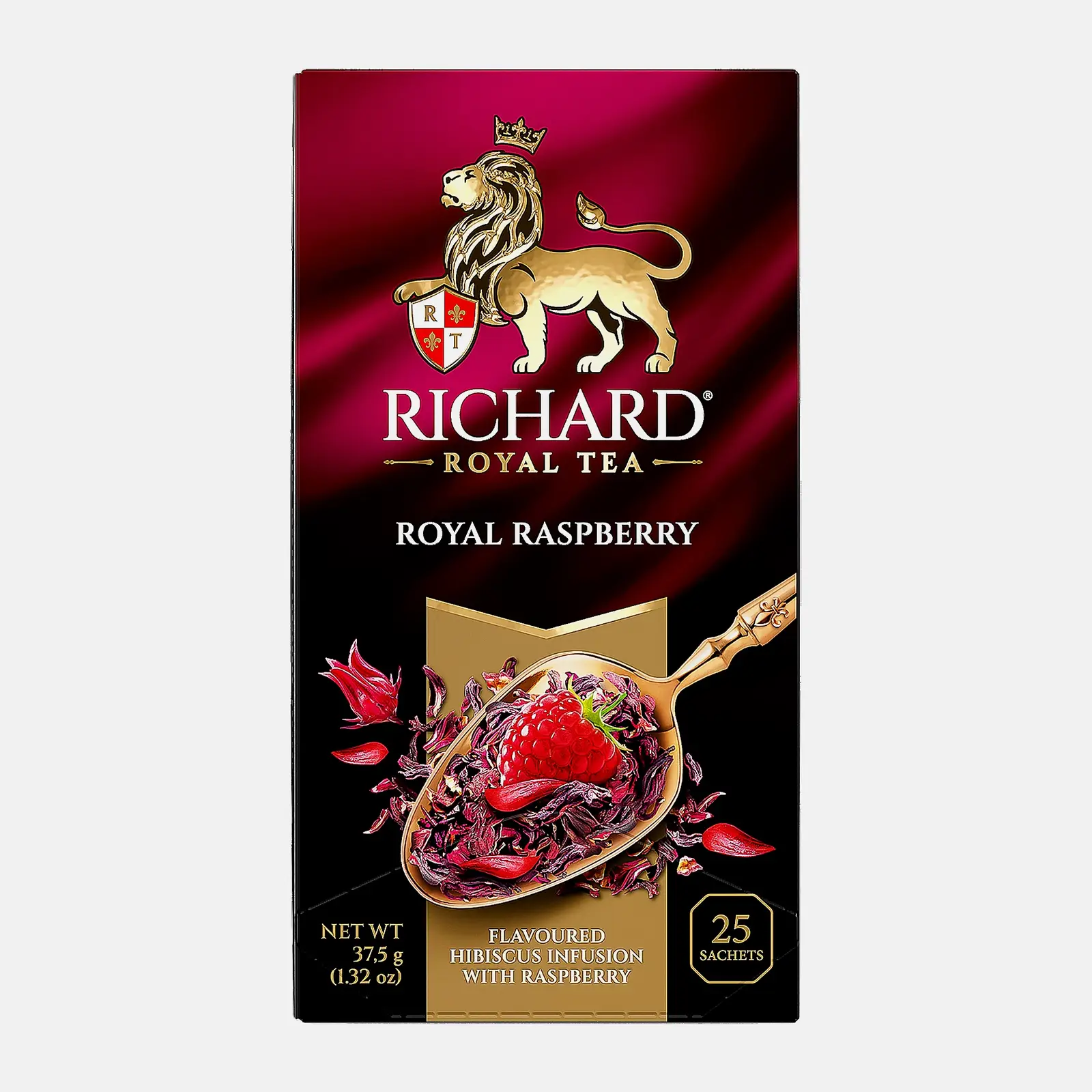 Изображение товара Чайный напиток Richard Royal Raspberry гибискус и малина 25 пакетов