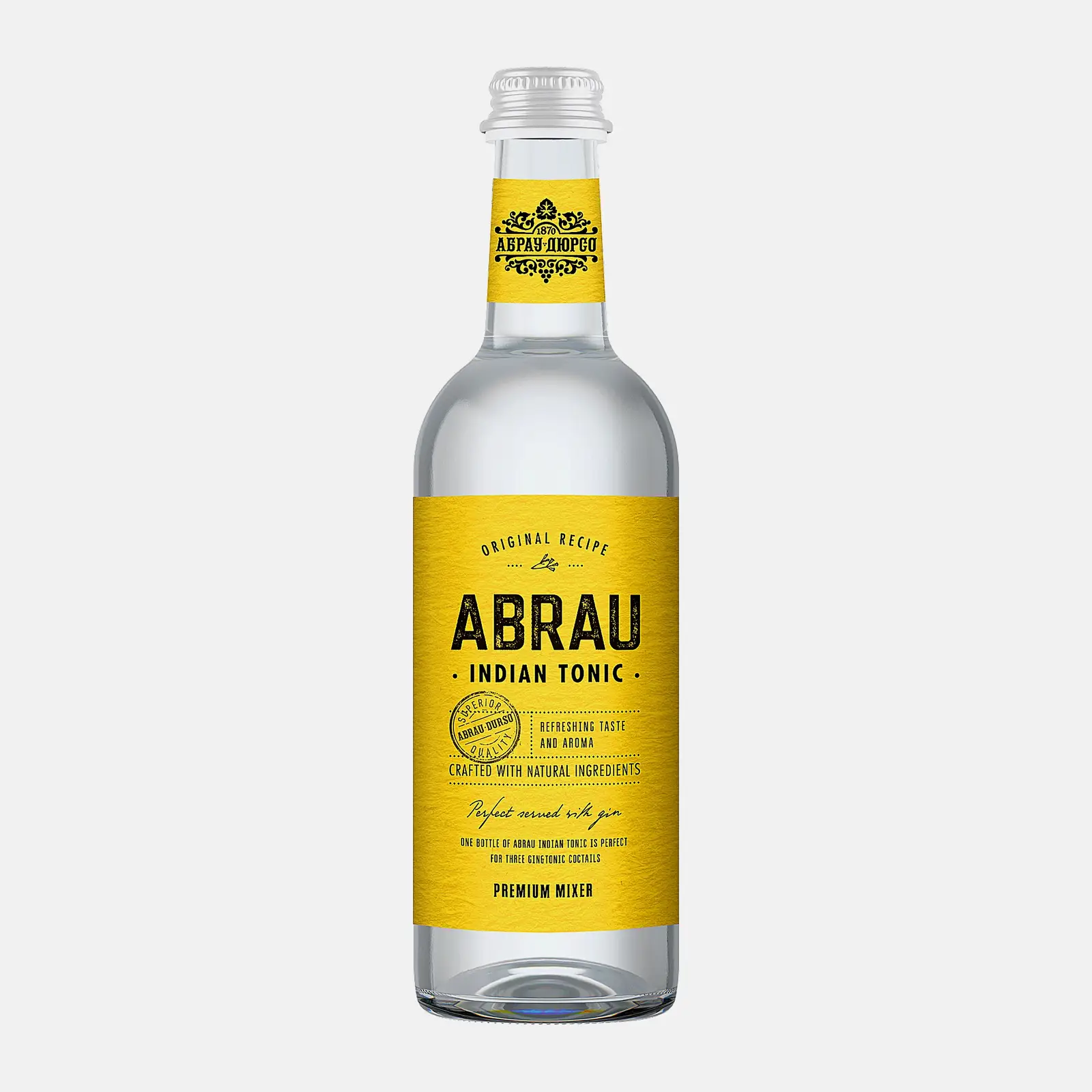 Изображение товара Безалкогольный газированный напиток Abrau Indian Tonic 375 мл лимонный вкус