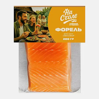 Форель слабосоленая филе-кусок На Столе 200г