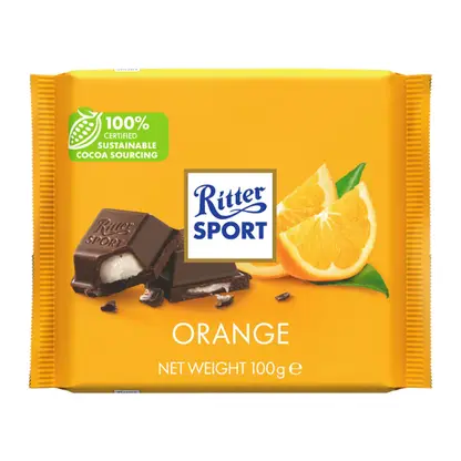 Изображение товара Шоколад темный яркий апельсин Ritter Sport 100г