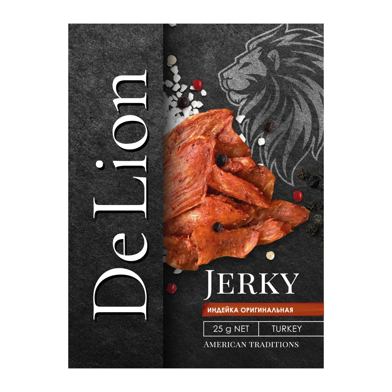 Изображение товара Индейка Jerky De Lion сушеная оригинальная 25г