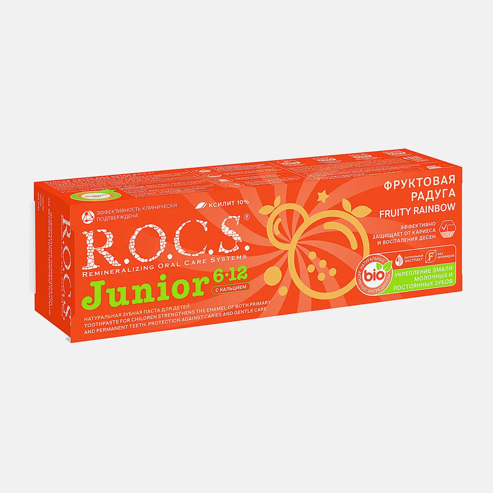 Зубная паста R.O.C.S. Junior 6-12 лет фруктовая радуга 74г Зубная паста R.O.C.S. Junior 6-12 лет фруктовая радуга 74г