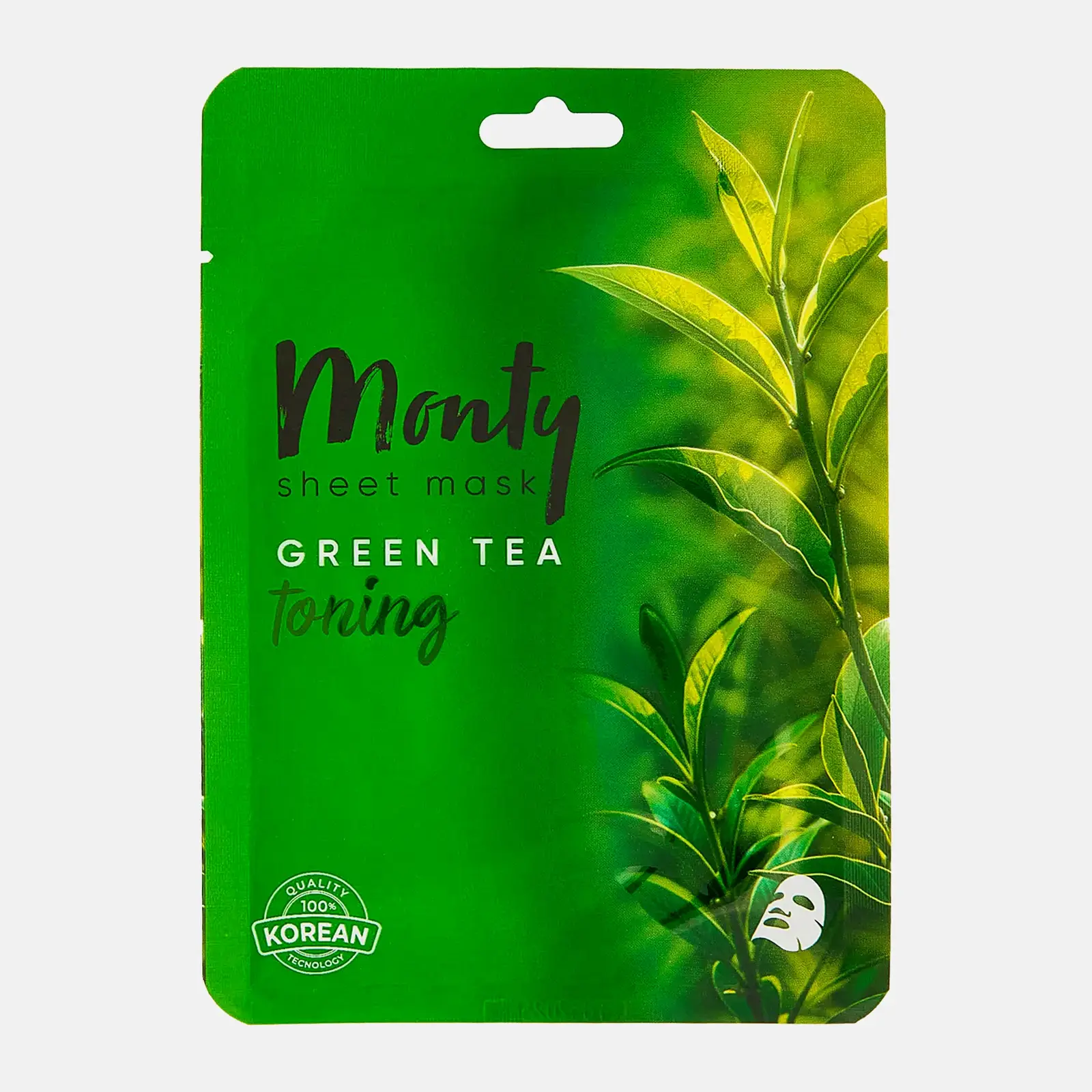 Тонизирующая маска для лица Зеленый чай Monty 25мл