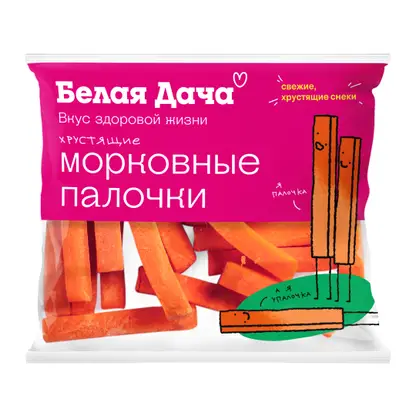 Изображение товара Морковные палочки Белая дача 80г