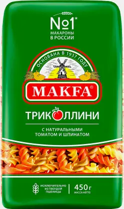 Макароны Makfa Спирали Триколлини 450г