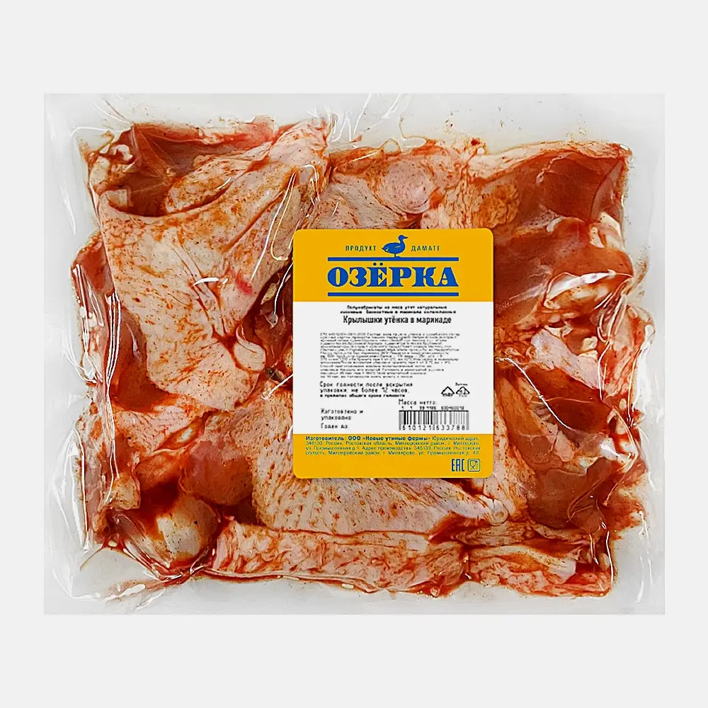 Изображение товара Крылья Озёрка Новые Фермы Утка Мясо 0.9 кг Пряный маринад