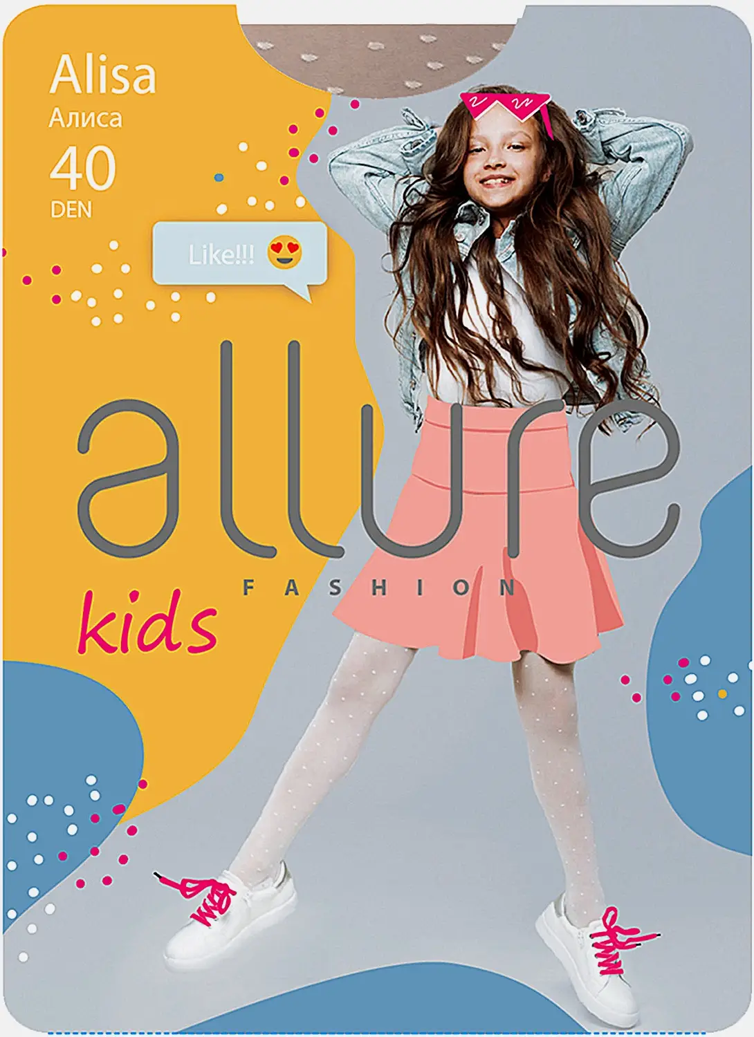 Колготки детские Allure Alisa 40 белые р.140-146