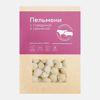 Пельмени Чистый состав с говядиной и свининой 800г